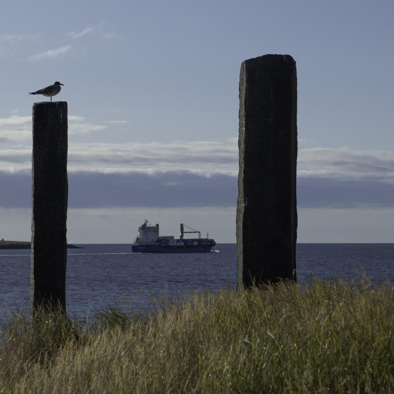 Verkið Áfangar í Viðey eftir Richard Serra
